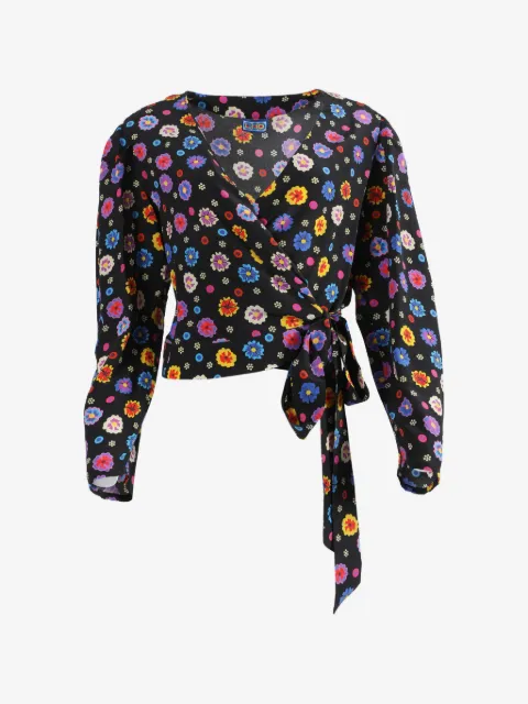 Lhd Odalys floral wrap blouse