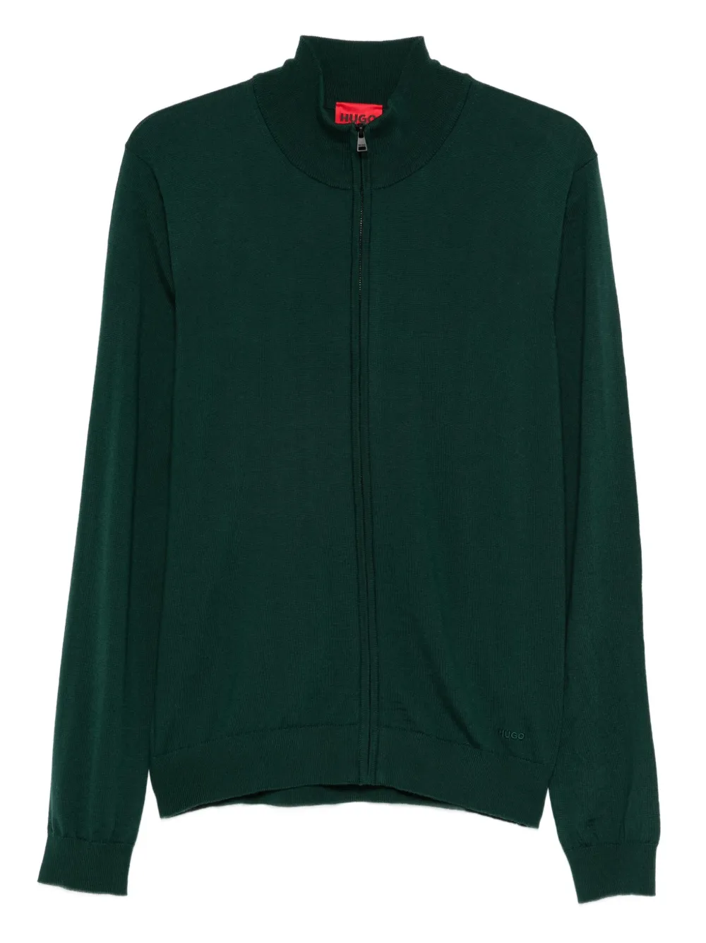 BOSS zip-up mock-neck cardigan | Green | Image 1