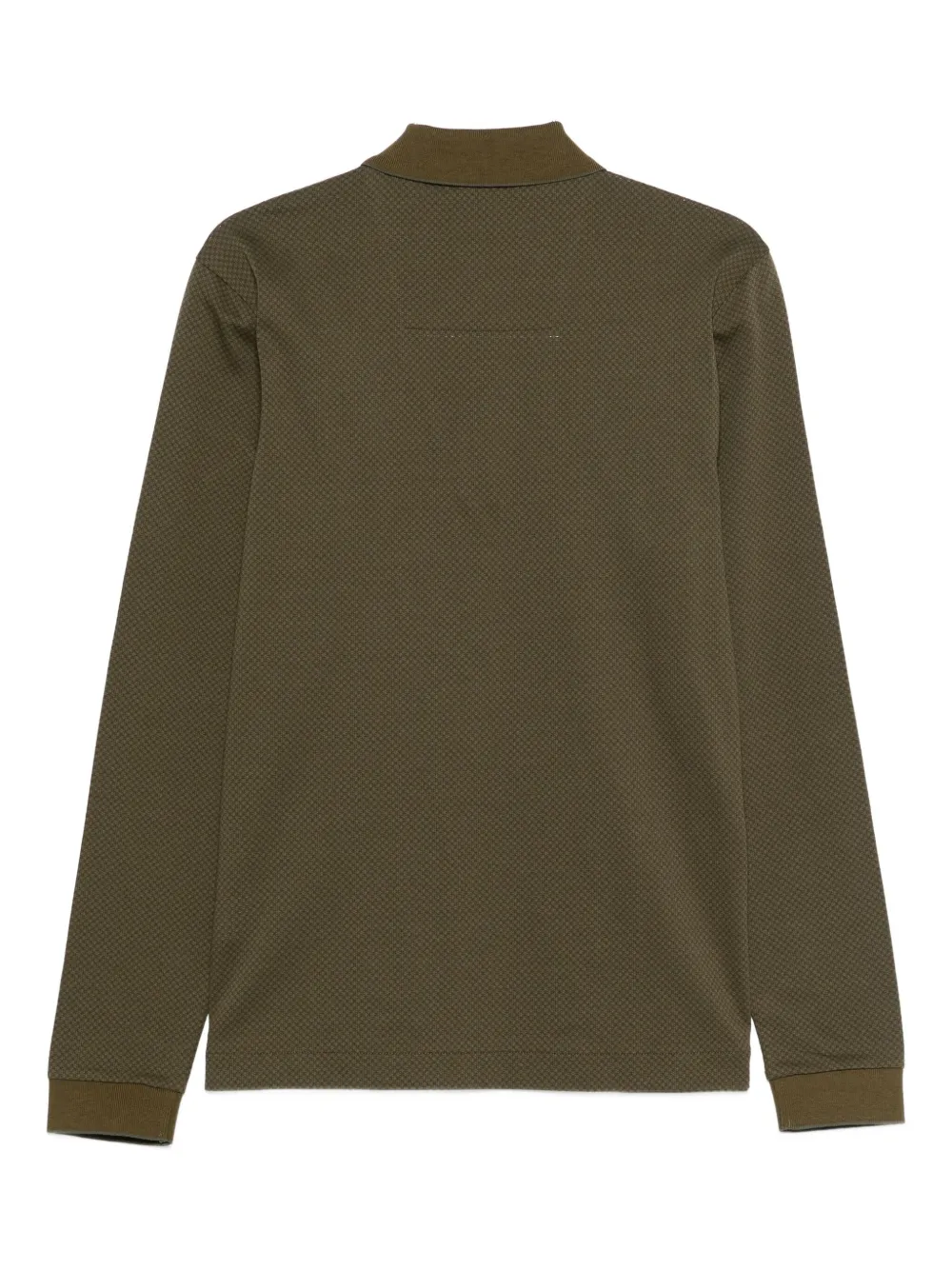 BOSS zip-up polo shirt - Groen