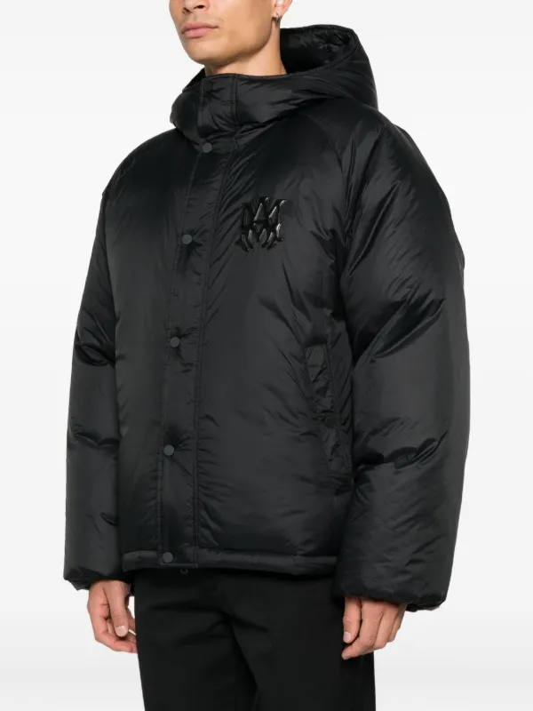AMIRI logo-patch Hooded Jacket | Black | FARFETCH