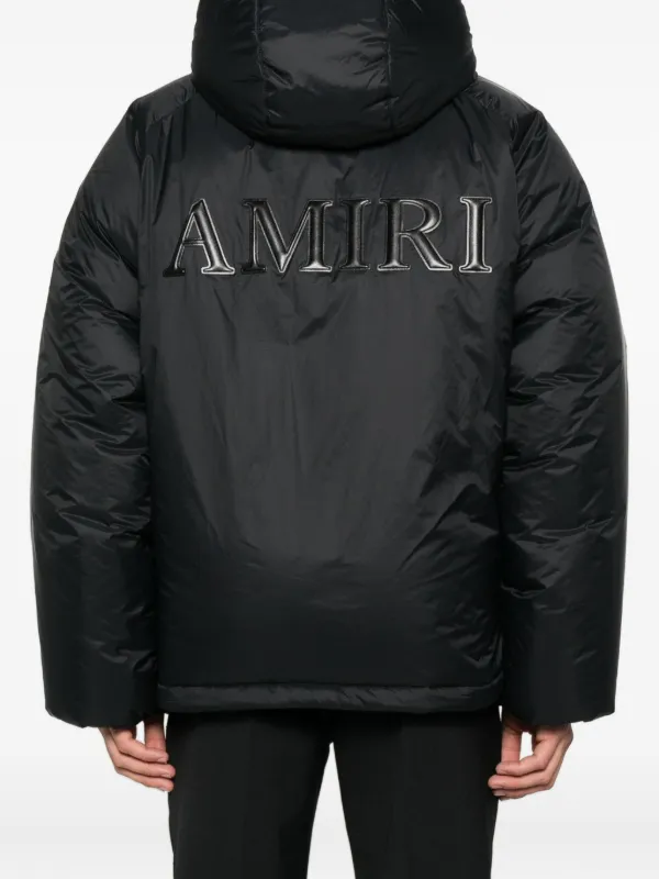 AMIRI logo-patch Hooded Jacket | Black | FARFETCH