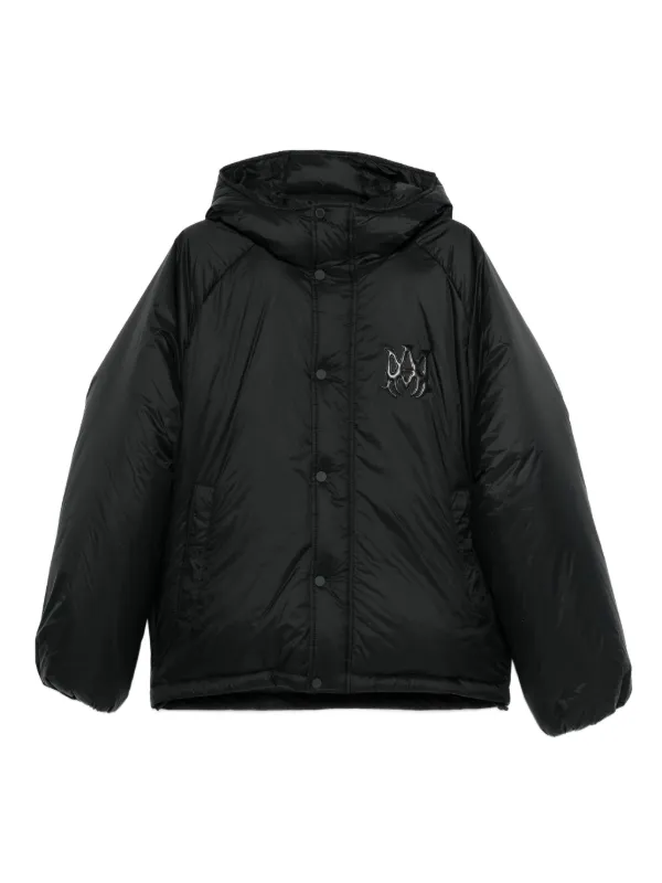 AMIRI logo-patch Hooded Jacket | Black | FARFETCH