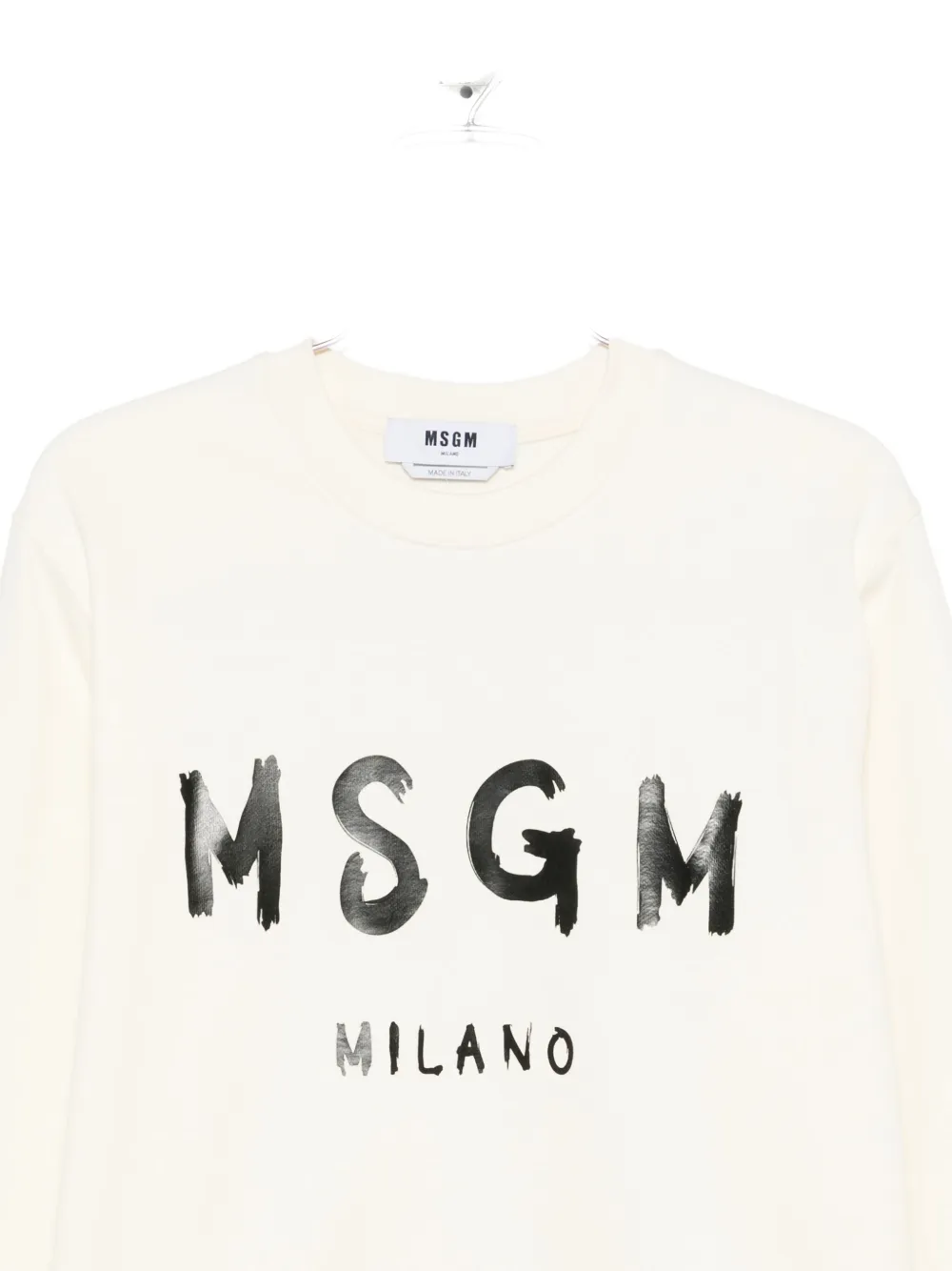 Msgm Logo-print Sweatshirt In White