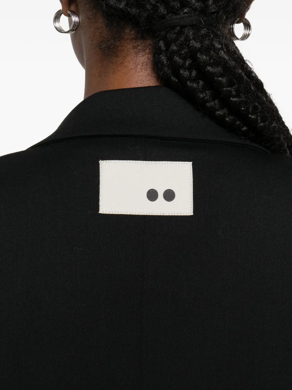 The M Clara Single-breasted Blazer In Black