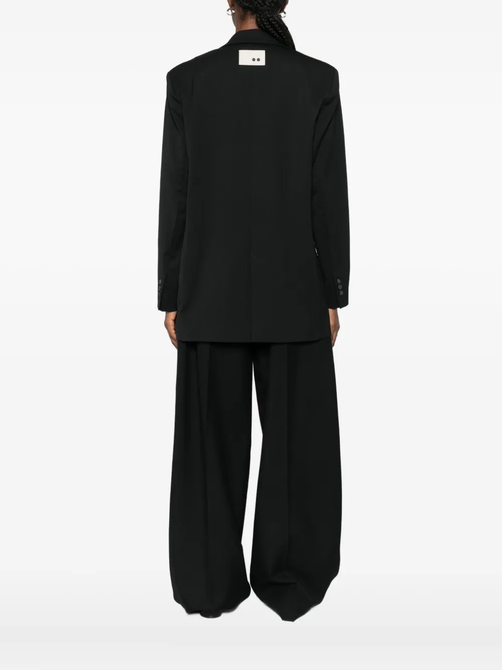 The M Clara Single-breasted Blazer In Black