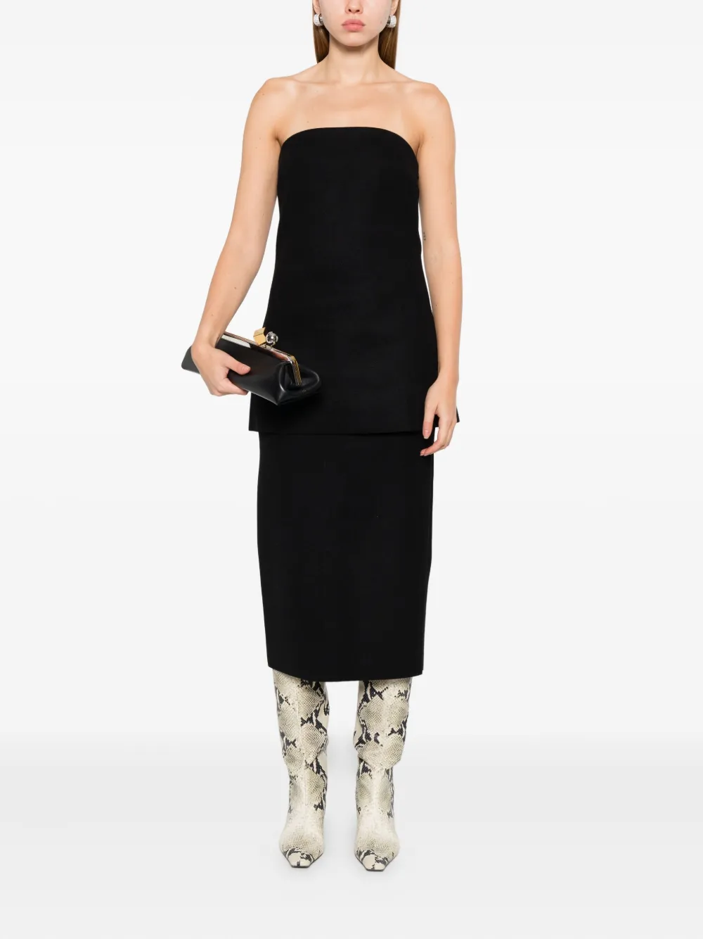 THE M straight skirt - Zwart