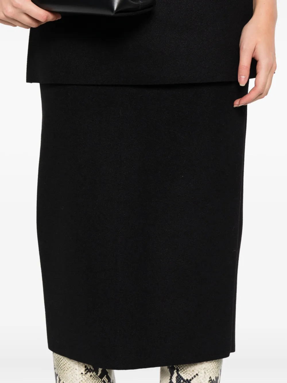 The M Straight Skirt In Black