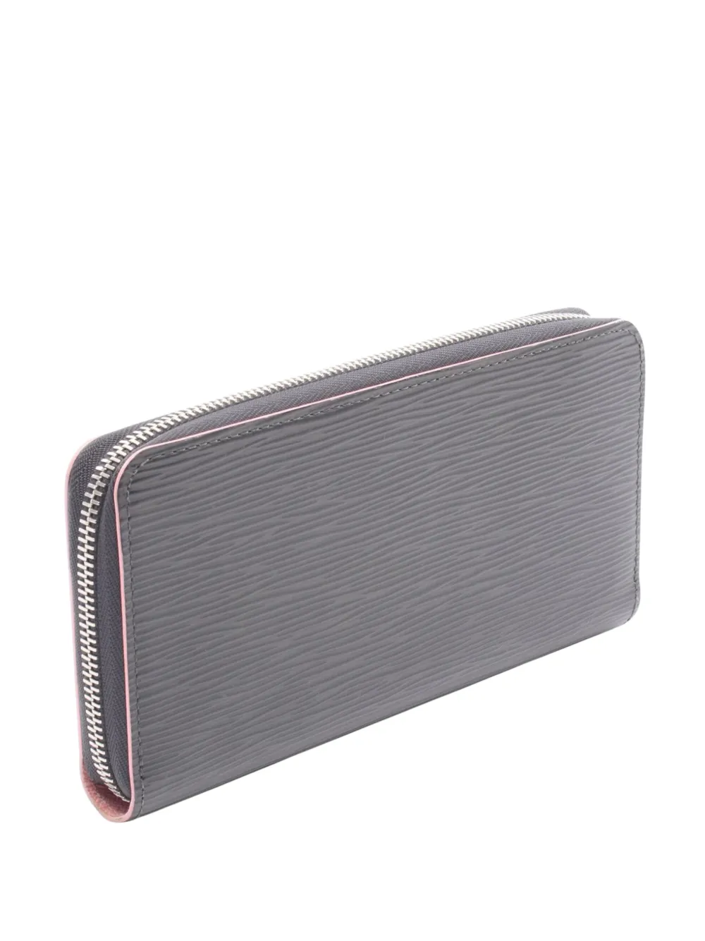 Pre-owned Louis Vuitton 2020 Epi Zippy Wallet Long Wallets In Gray