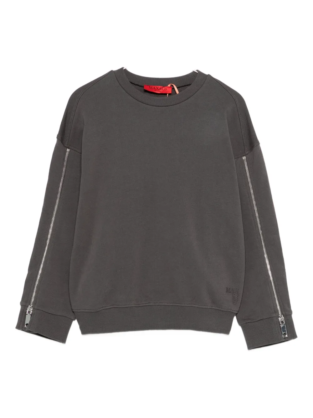 MAX&Co. Kids zip-embellished sweatshirt | Grey | Image 1