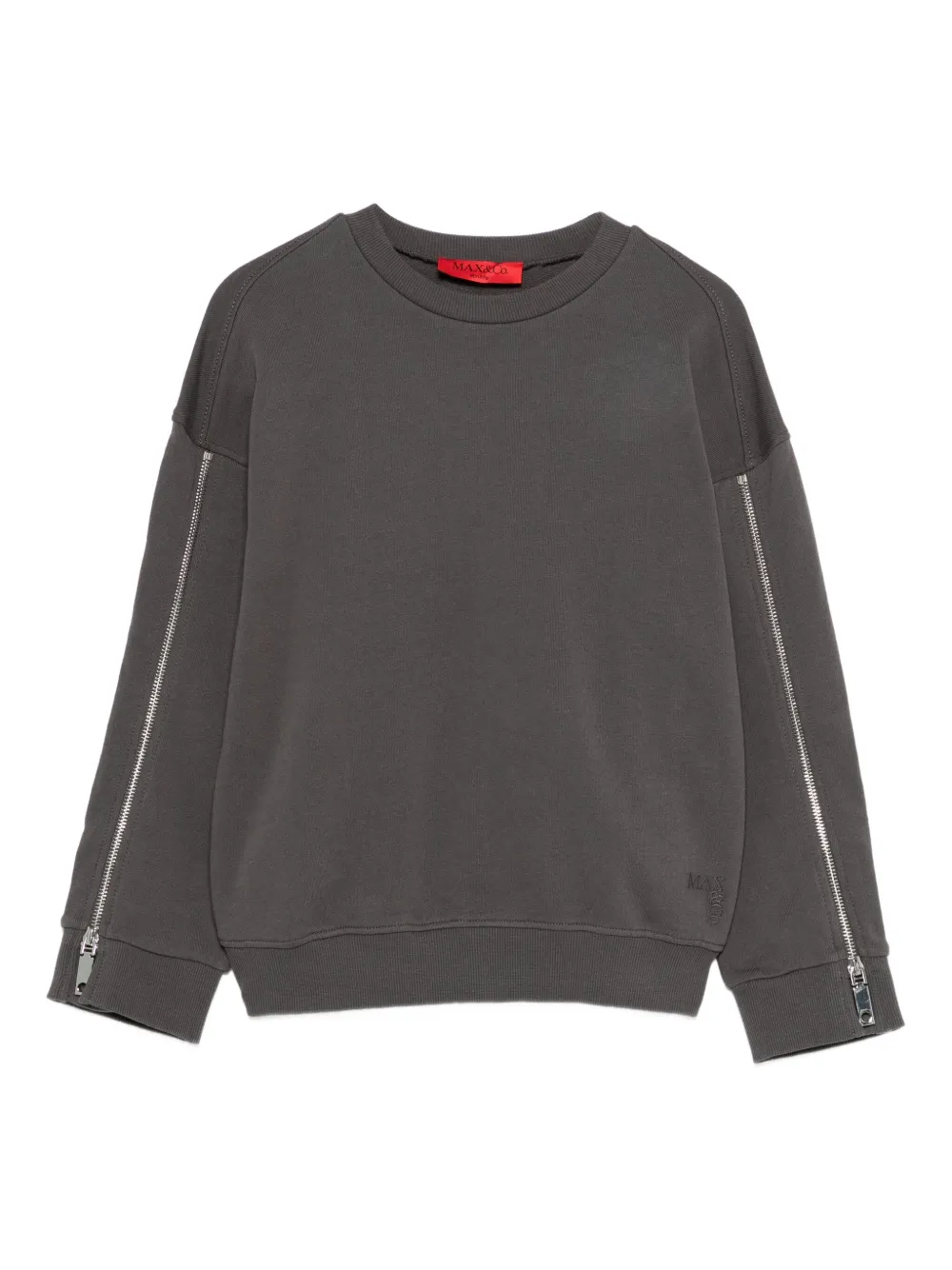 MAX&Co. Kids sudadera con detalle de cierre | gris | Image 1