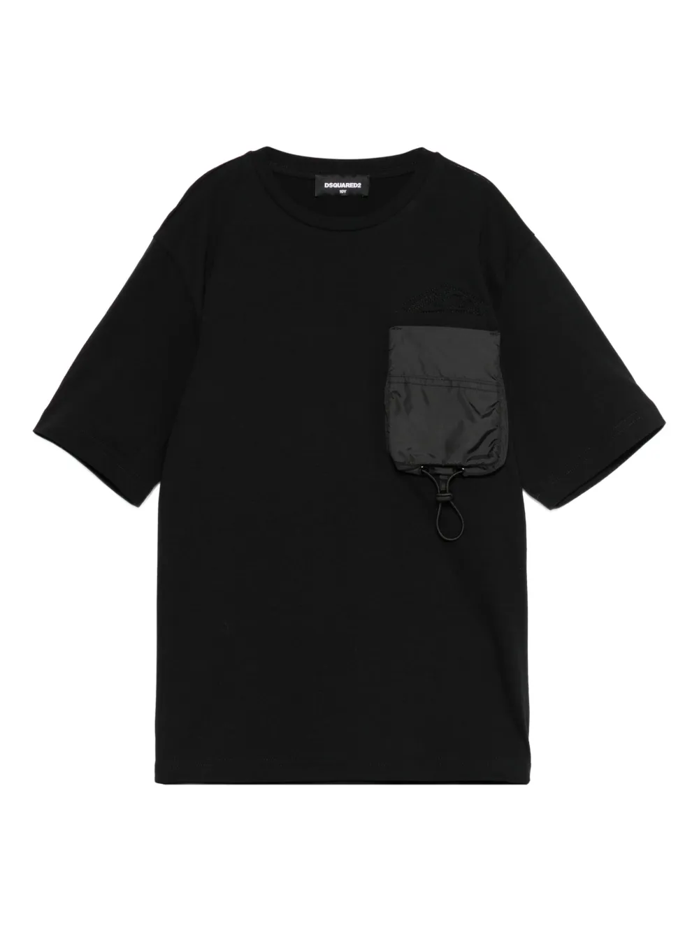 DSQUARED2 KIDS embroidered-pocket T-shirt | Black | Image 1