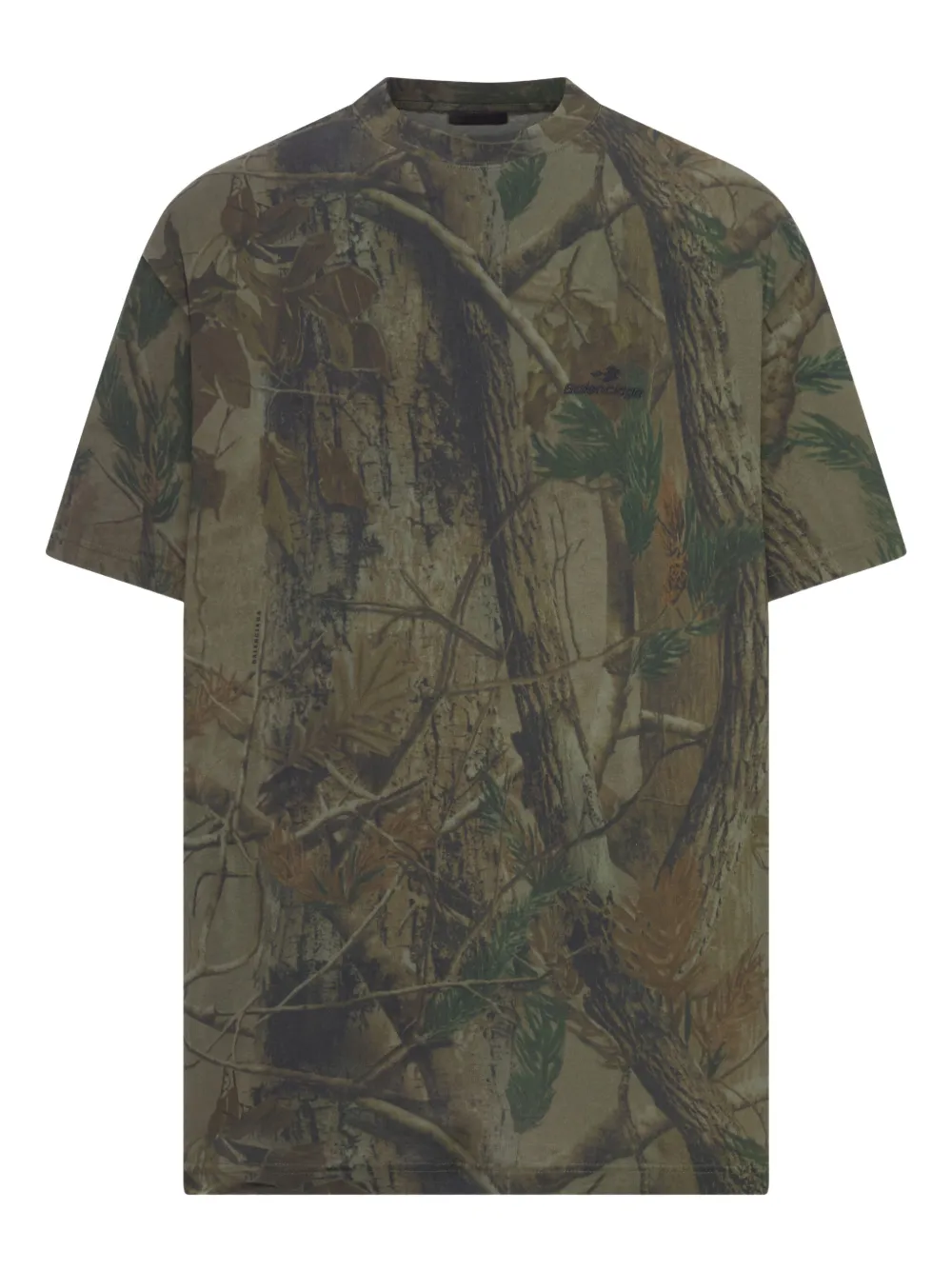 Balenciaga playera de algodón con estampado militar | verde | Image 1