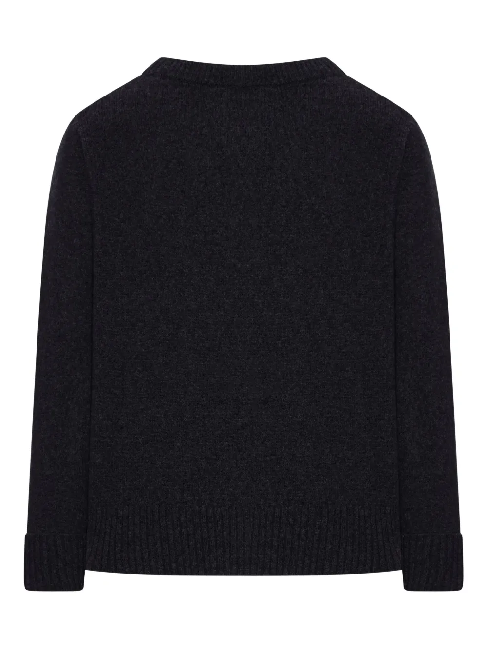 Roberto Collina Crew Neck Sweater In Wool Blend In Black