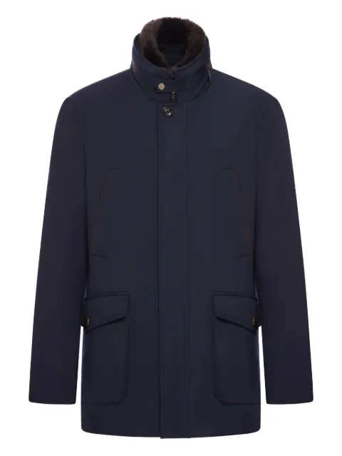 Moorer fur-collar coat