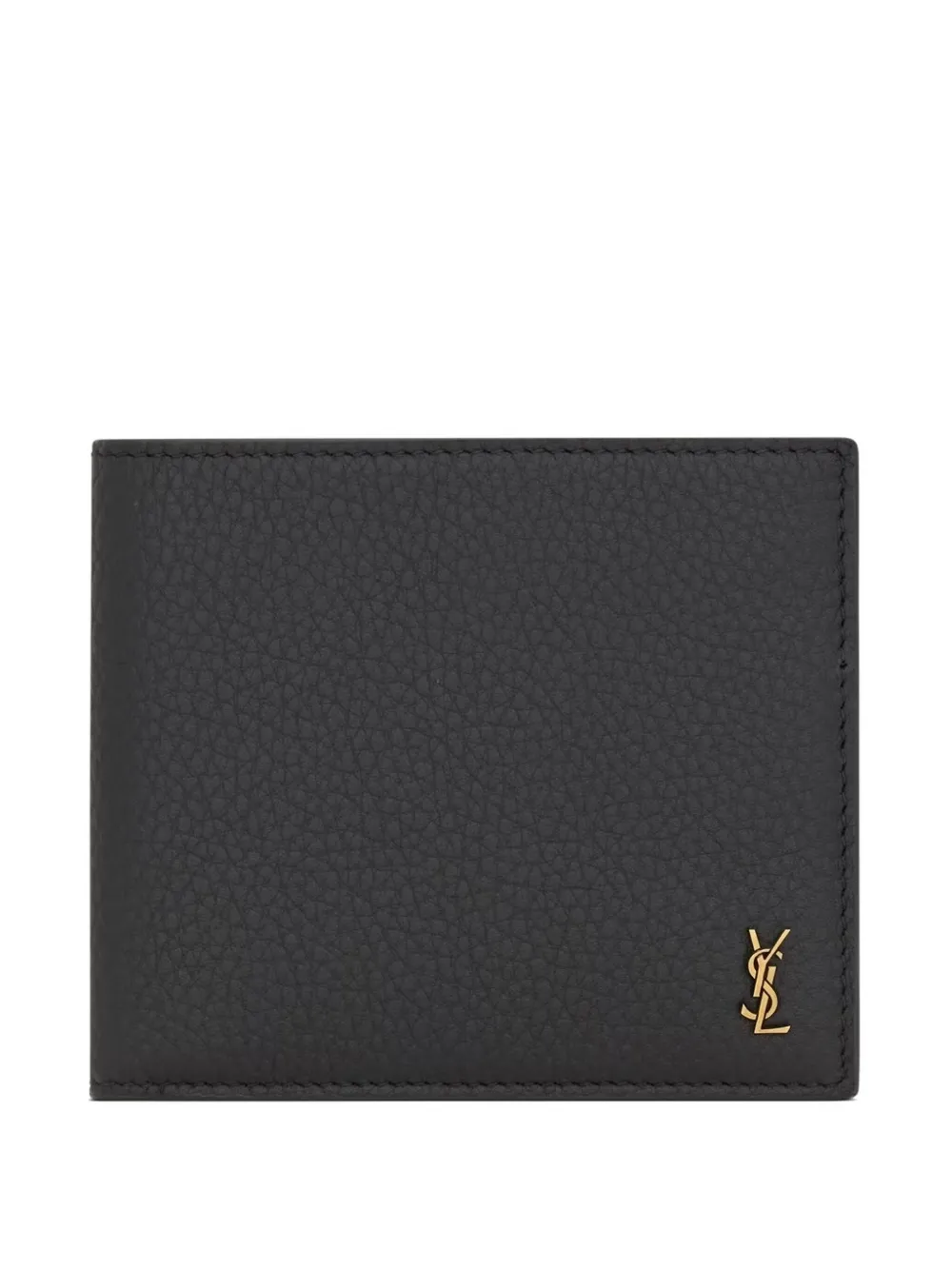 Saint Laurent Cassandre Leather Wallet In Black