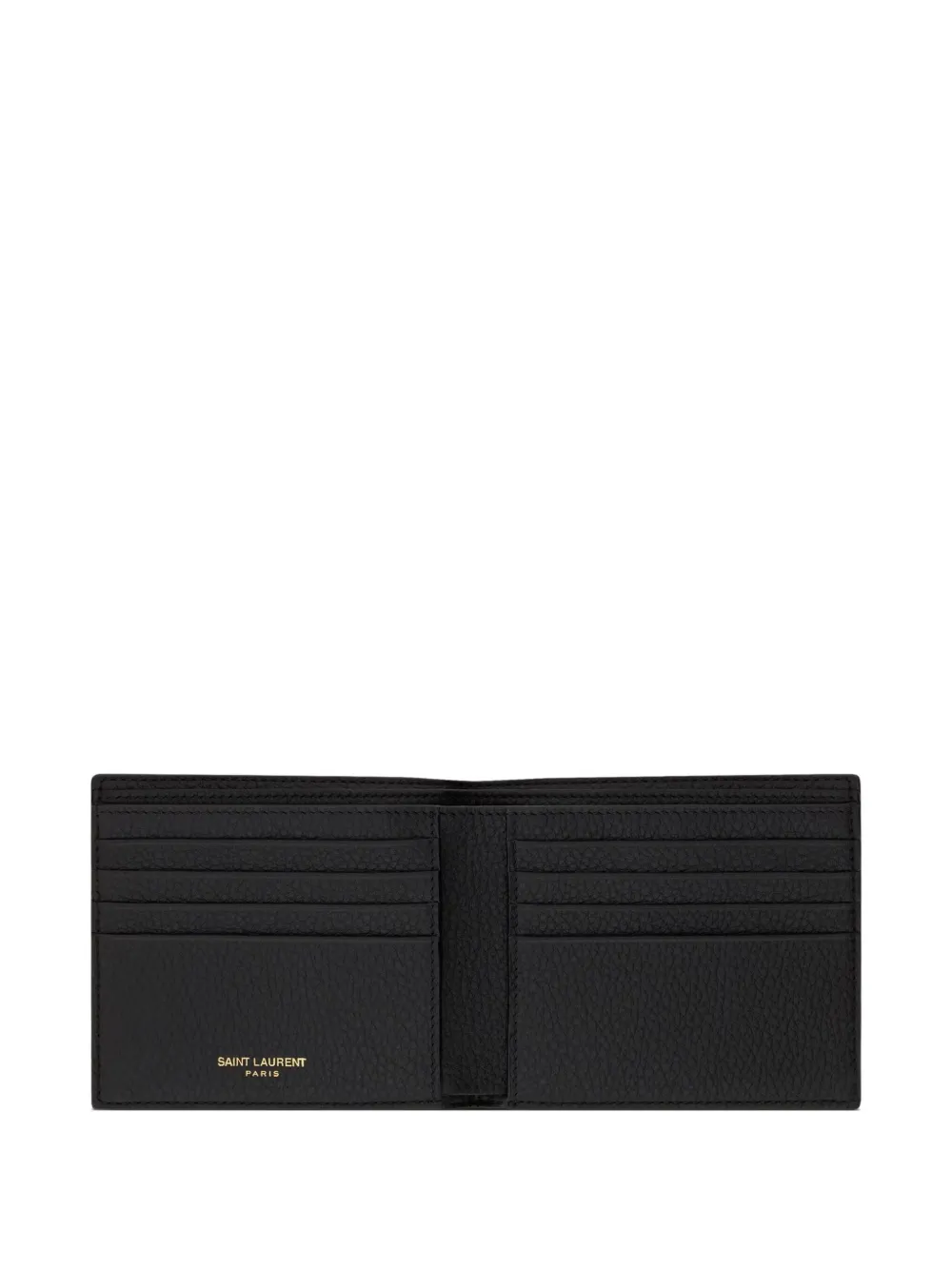 Saint Laurent Cassandre Leather Wallet In Black