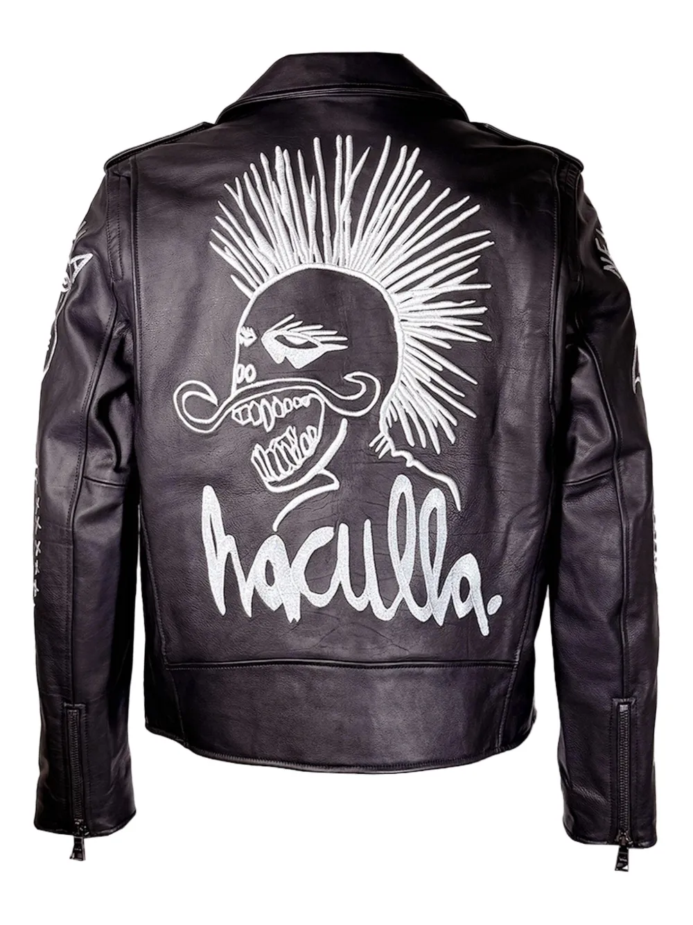 Haculla NYC Tribe Moto Jacket leren jack Zwart