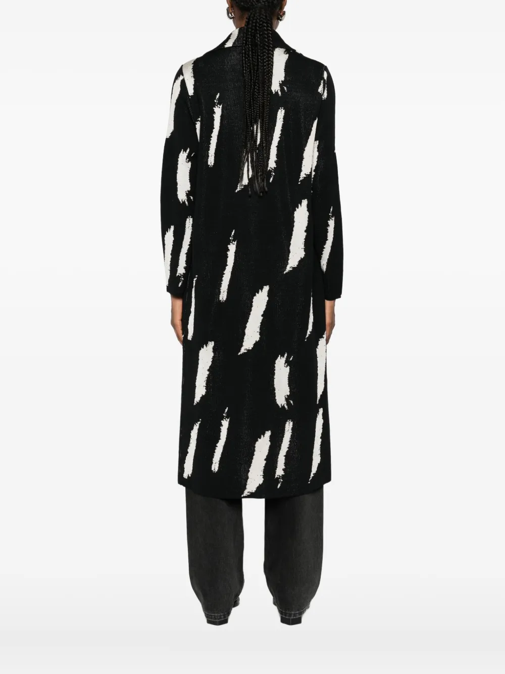 Neera Brushstroke Single-breasted Coat In Multi