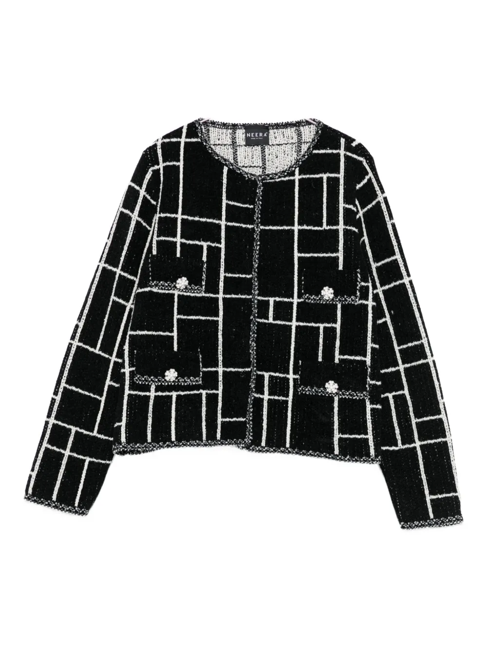 Neera geometric-pattern jacket | Black | Image 1