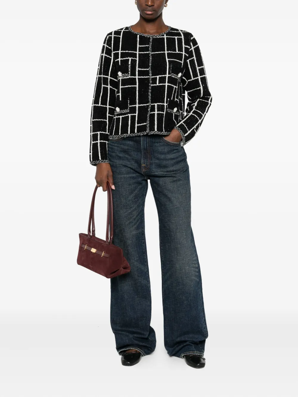 Neera geometric-pattern jacket | Tweed Jackets | Image 2