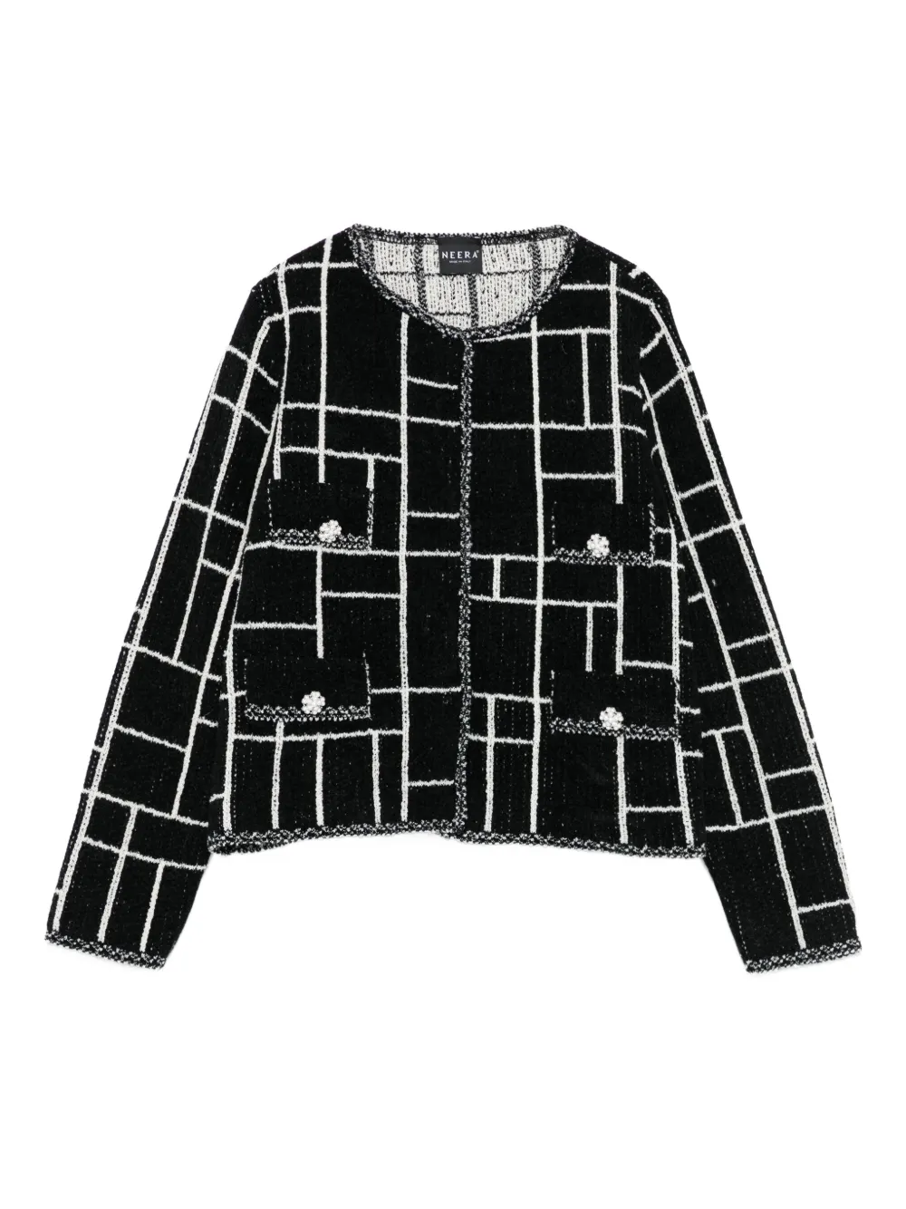Neera geometric-pattern jacket | Black | Image 1