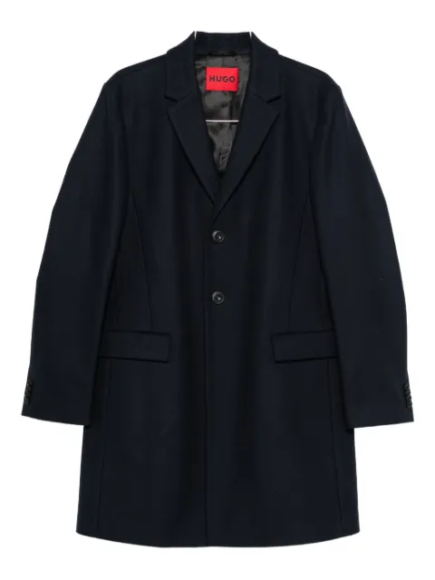 BOSS notched-lapel coat 