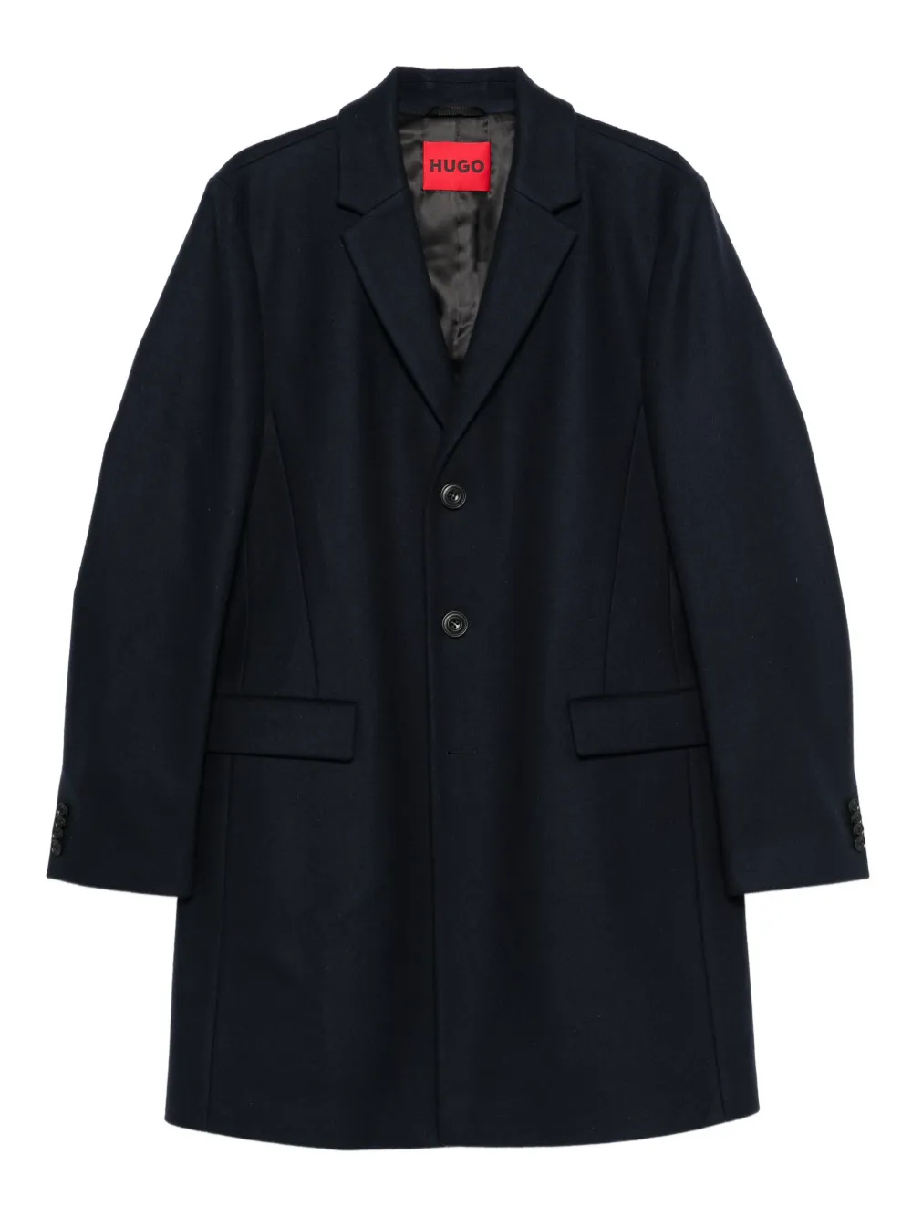 BOSS notched-lapel coat | Blue | Image 1