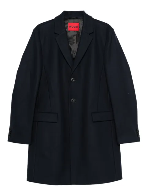 BOSS notched-lapel coat 