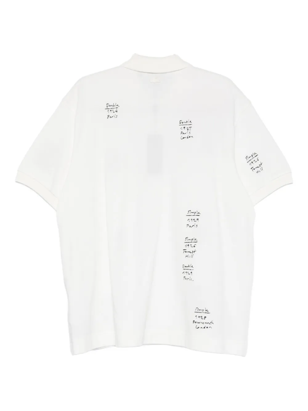 Lacoste graphic-print polo shirt - Wit