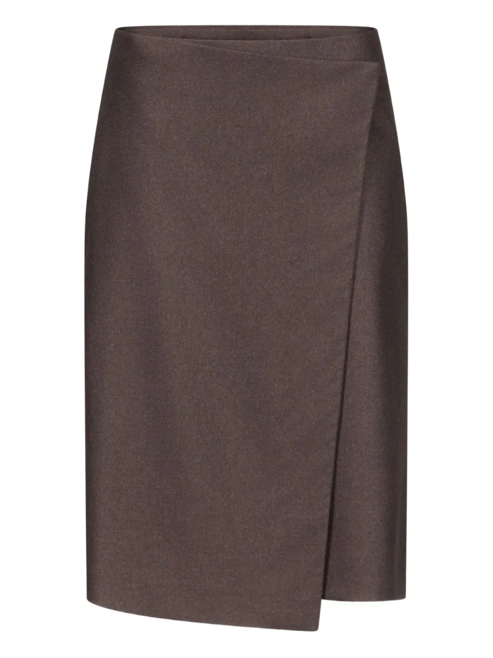 Loulou Studio Jil Wrap Midi Skirt In Brown