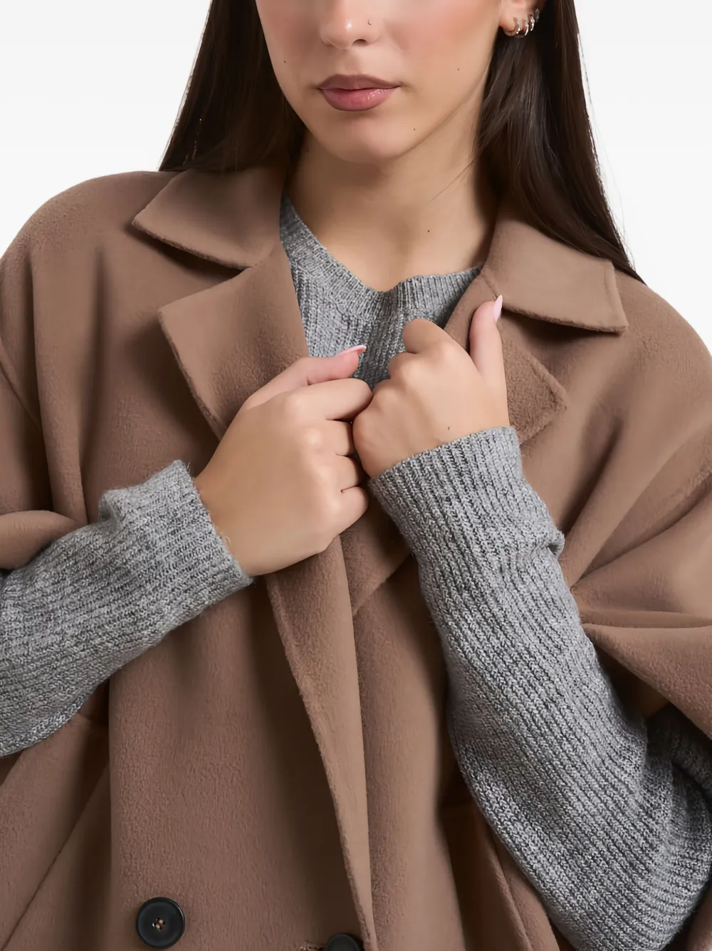 Weekend Max Mara Button Short-sleeve Jacket In Brown