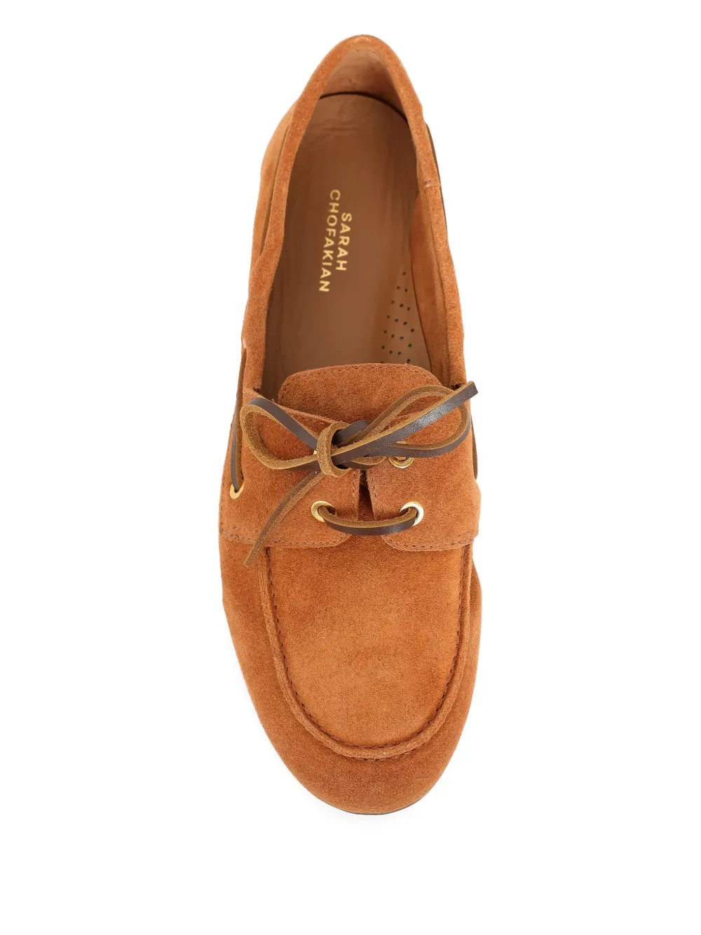 Sarah Chofakian Moon Basket Lace-up Loafers In Brown