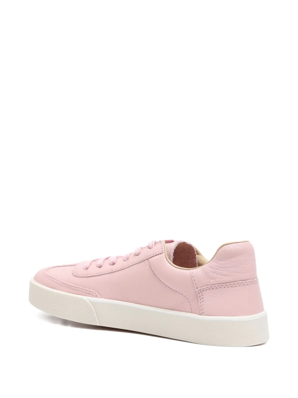 Sarah Chofakian White Light Leather Sneakers In Pink