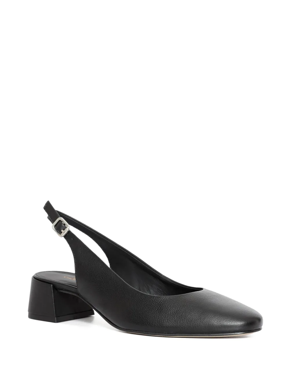 Sarah Chofakian 35mm Slingback Latte Pumps In Black