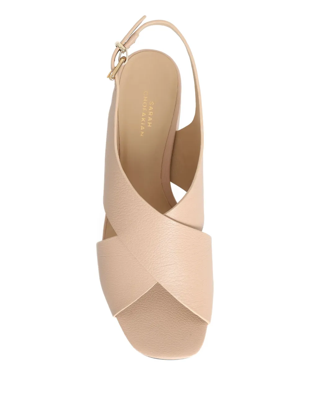 Sarah Chofakian 25mm Baunilha Latte criss-cross sandals Beige