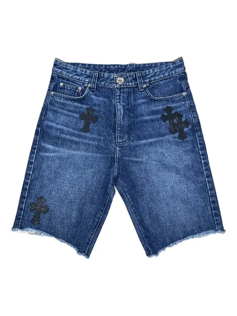 Chrome Hearts patch-detail denim shorts
