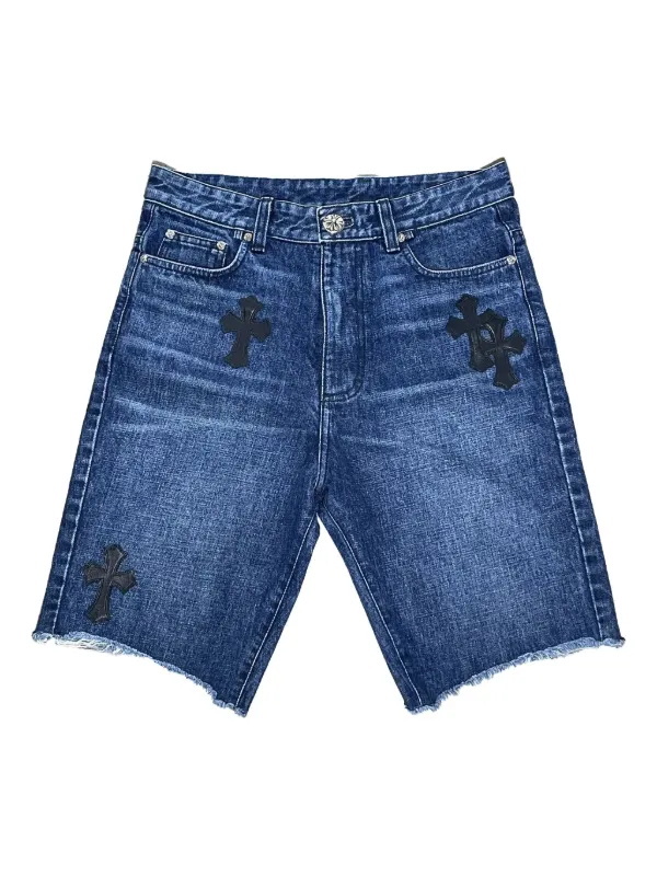 Chrome Hearts パッチディテール デニムショーツ | ブルー | FARFETCH JP