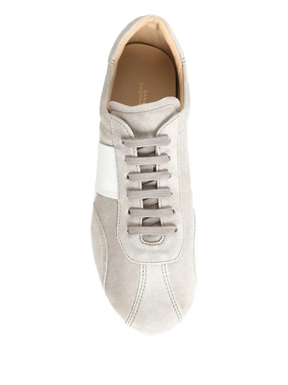 Sarah Chofakian Mochi Striped Sneakers In Gray
