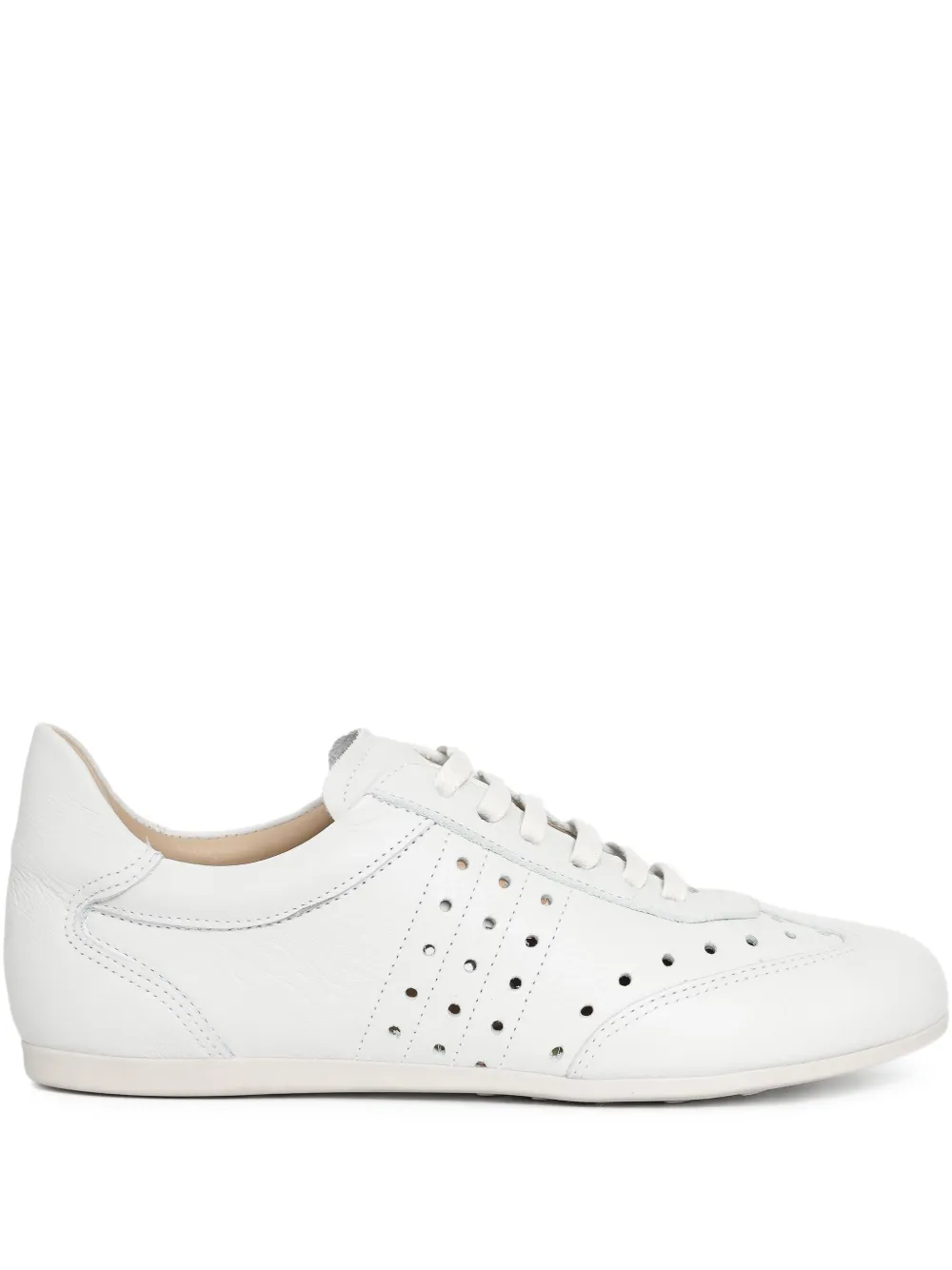 Sarah Chofakian Monocle Café geperforeerde sneakers Wit