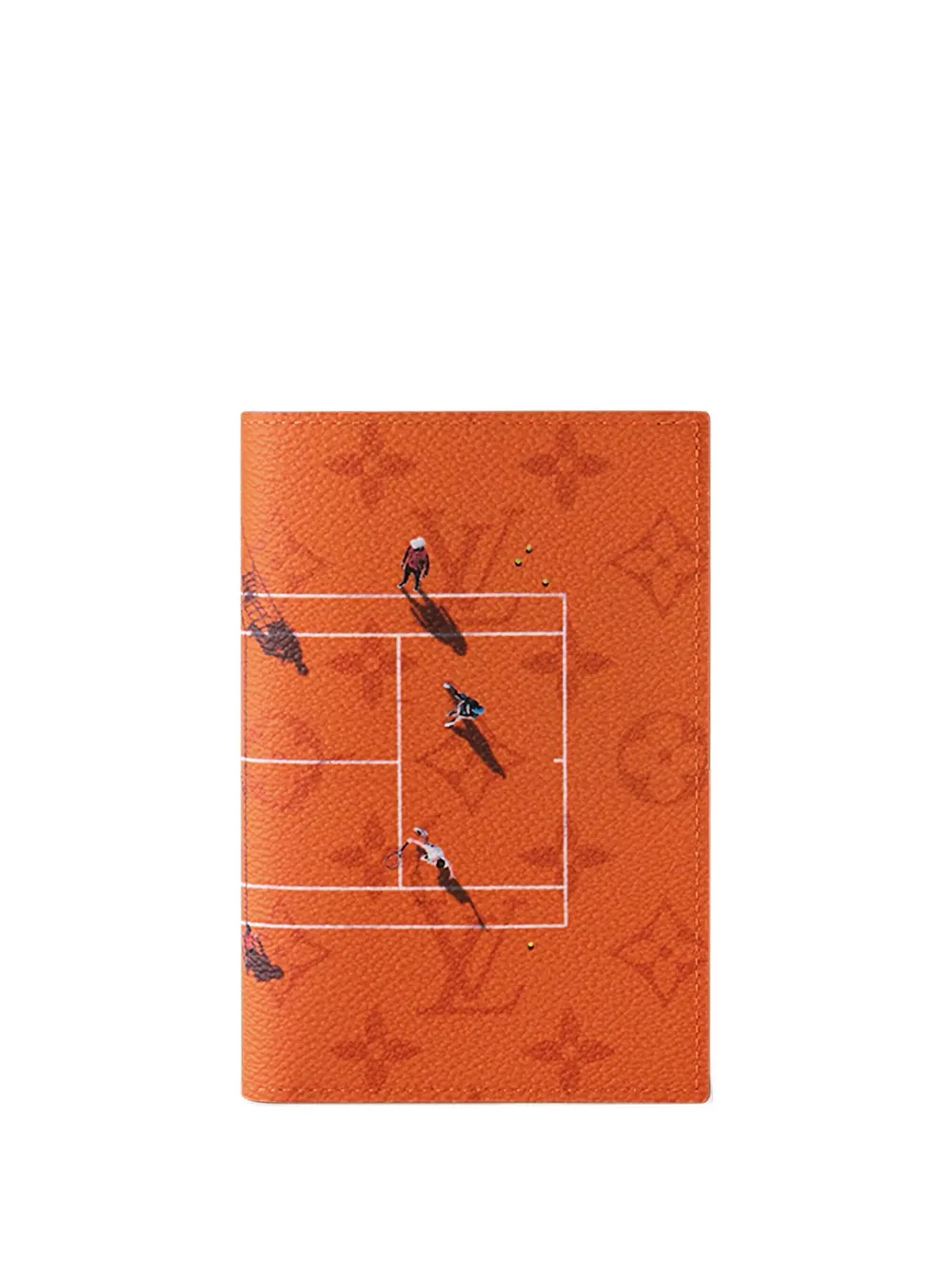 Louis Vuitton Pre-Owned Pass-Etui mit Tennisplatz-Print - Orange