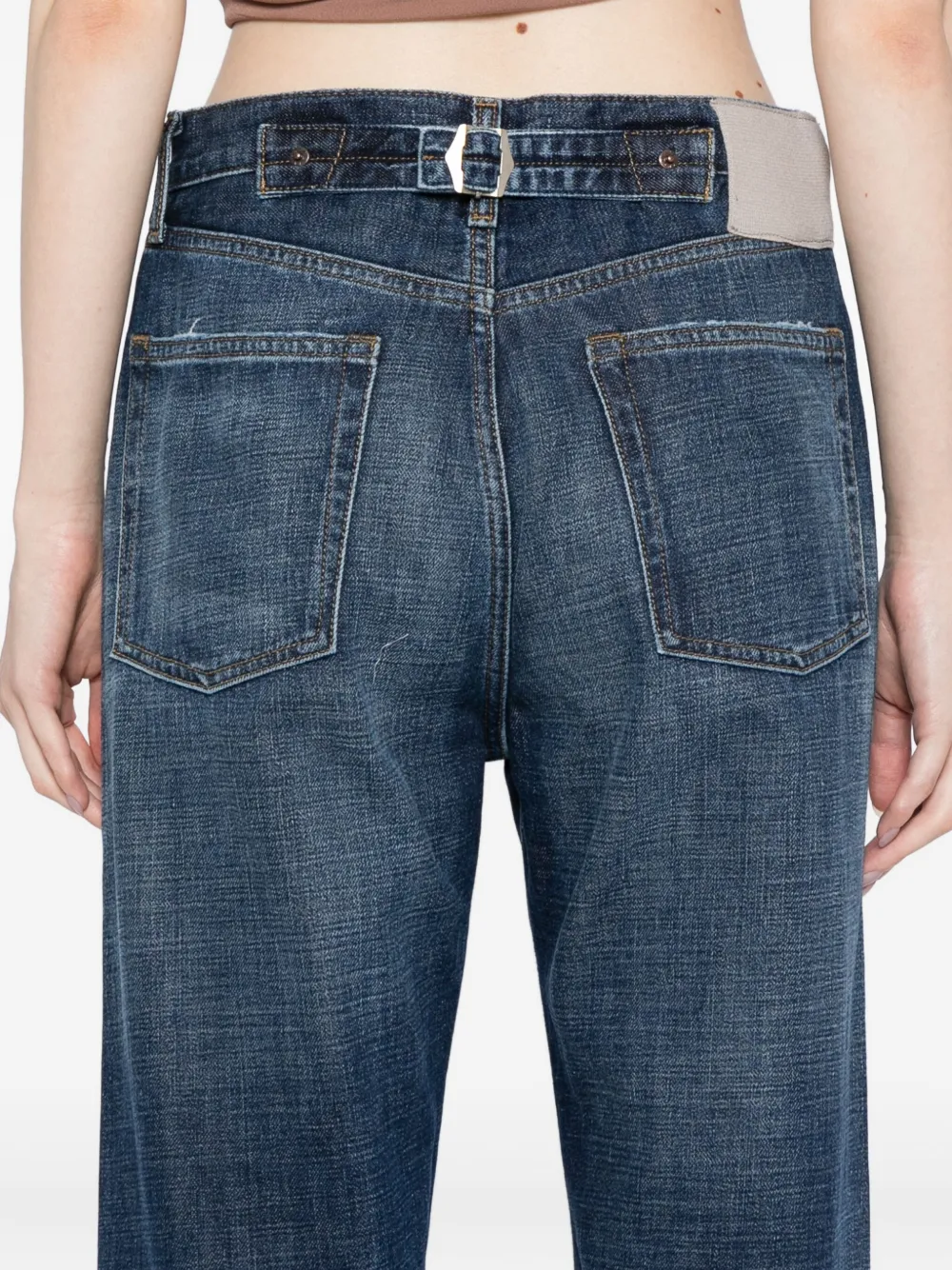 Aya Muse Straight Jeans With Buckle Clothing In Multi