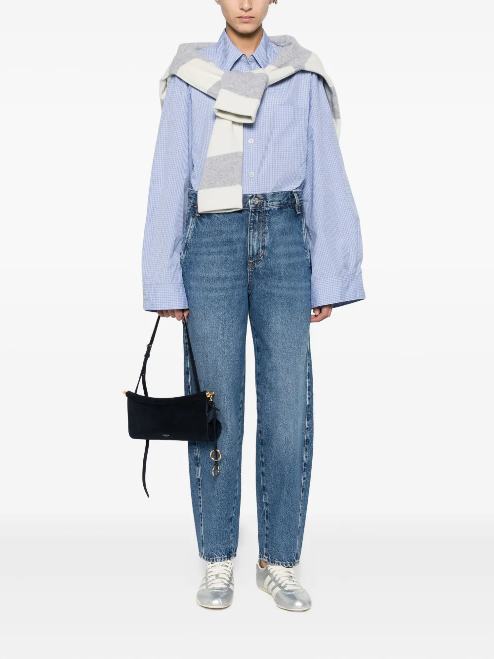 FRAME Jeans met afwerking Blauw