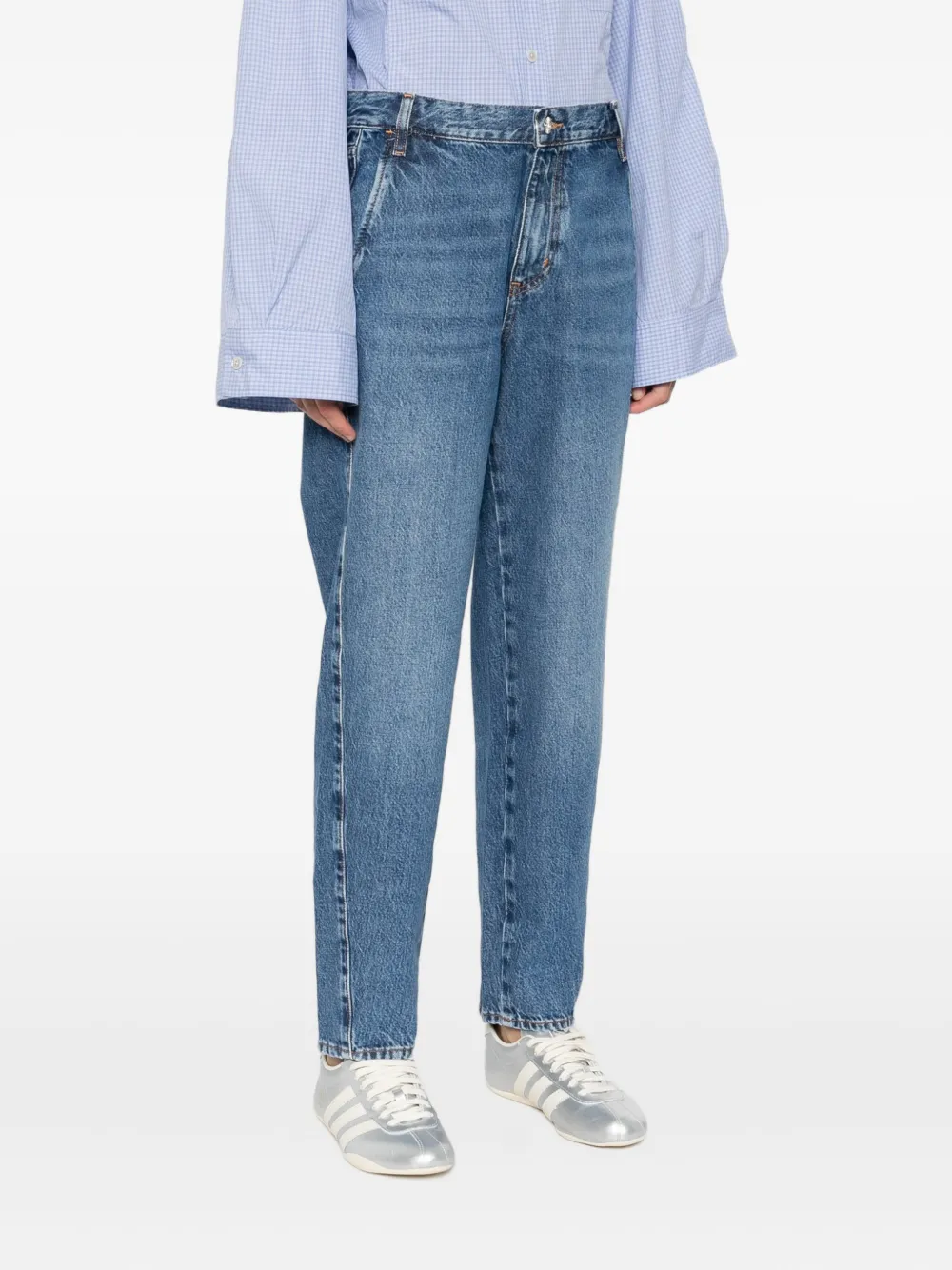 FRAME Jeans met afwerking Blauw