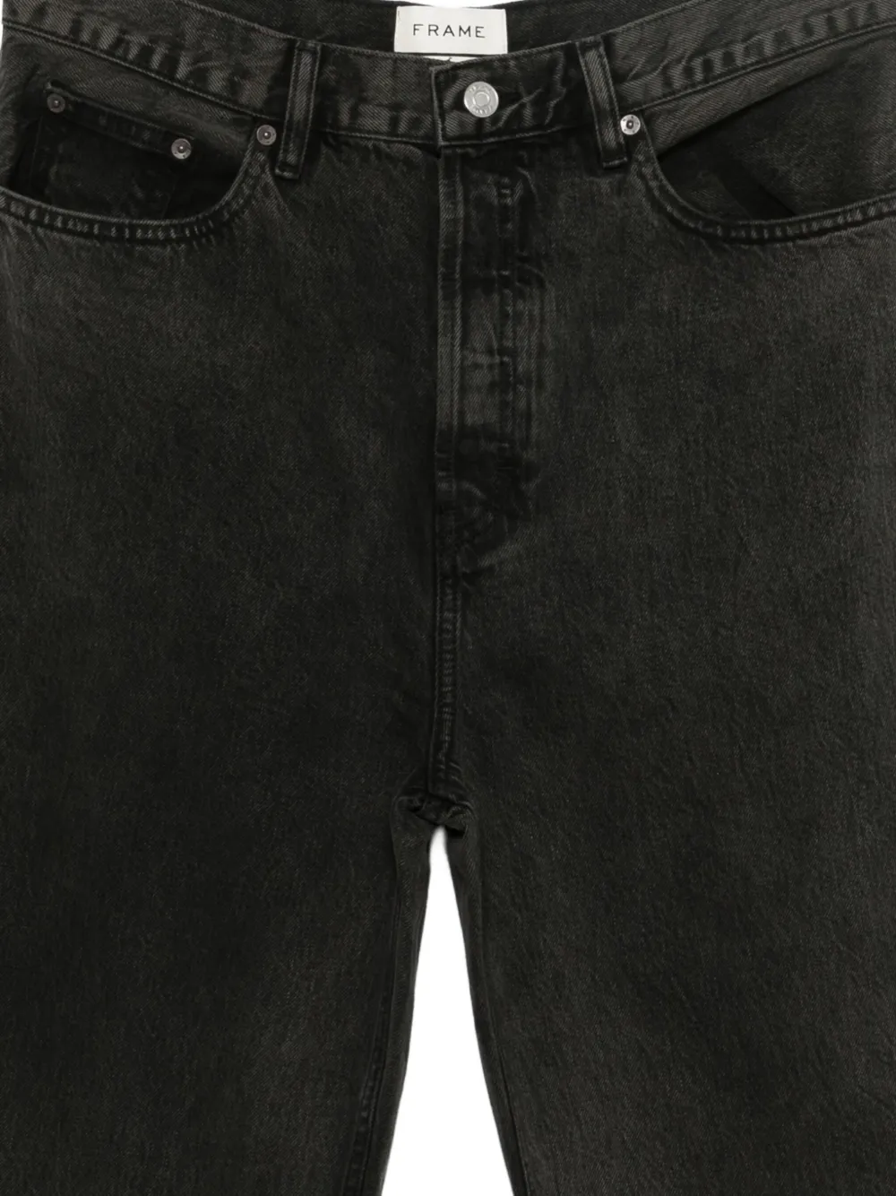 FRAME Straight jeans met vijf zakken Zwart