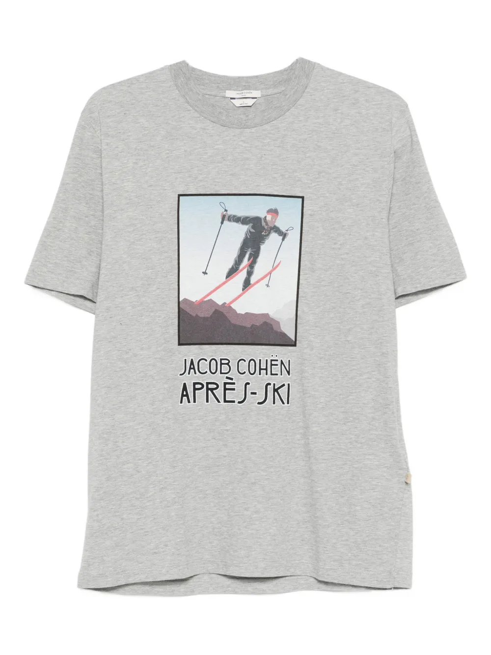 Jacob Cohen Graphic Crew-neck T-shirt In Gray