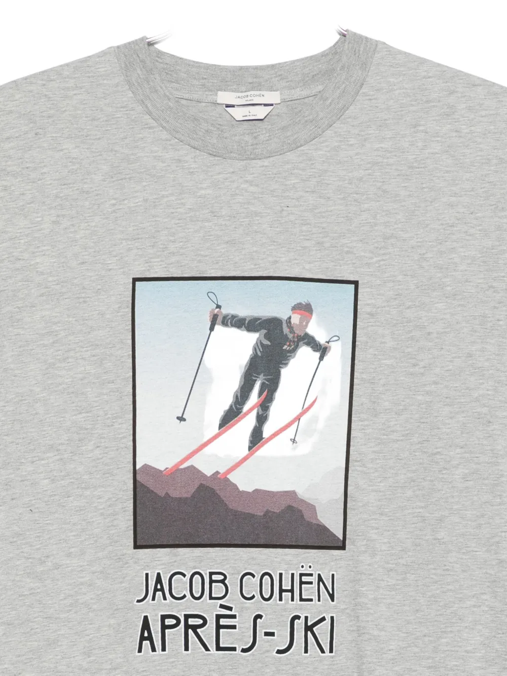 Jacob Cohen Graphic Crew-neck T-shirt In Gray