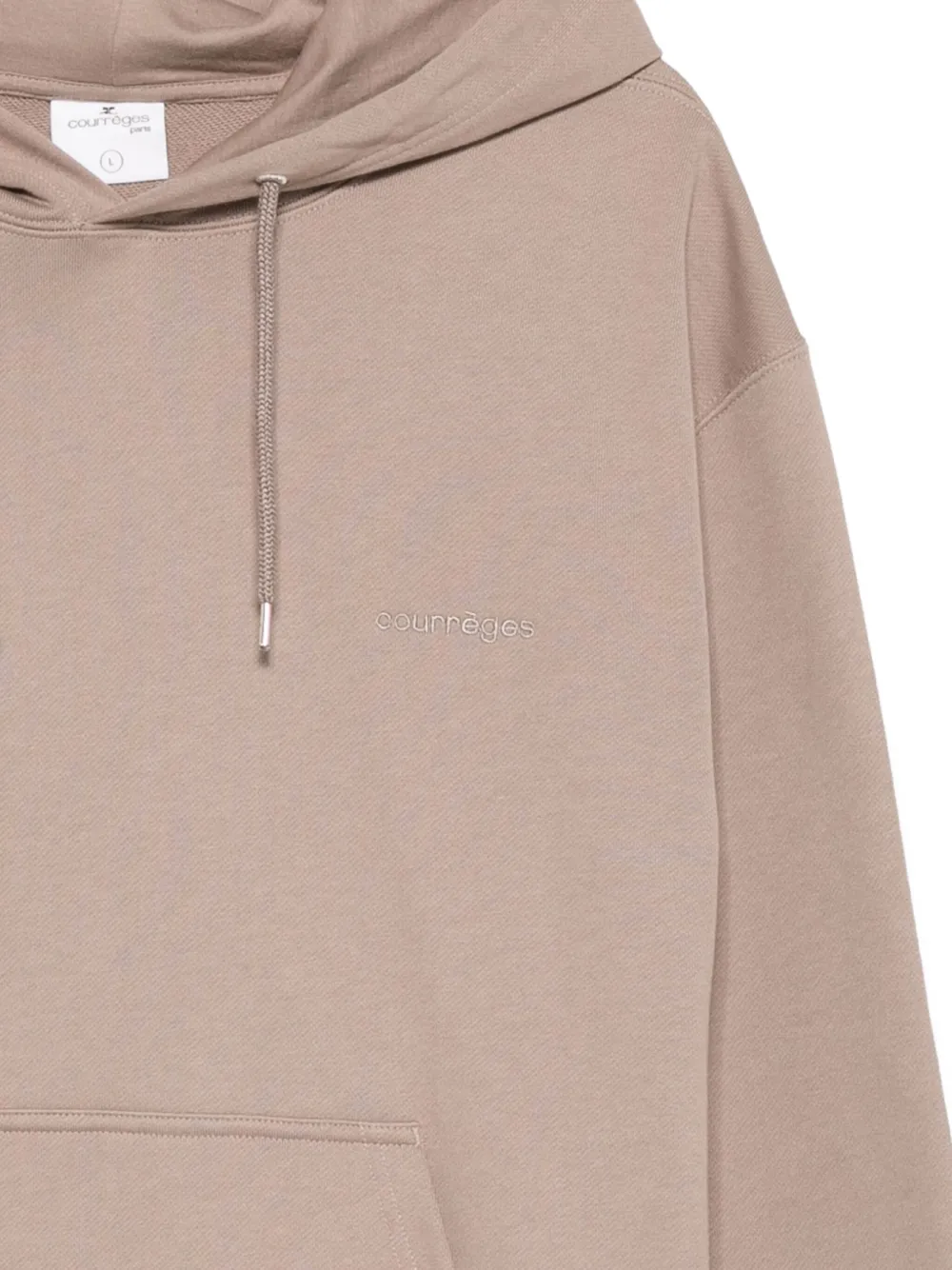 Courrèges Hoodie met buidel Bruin