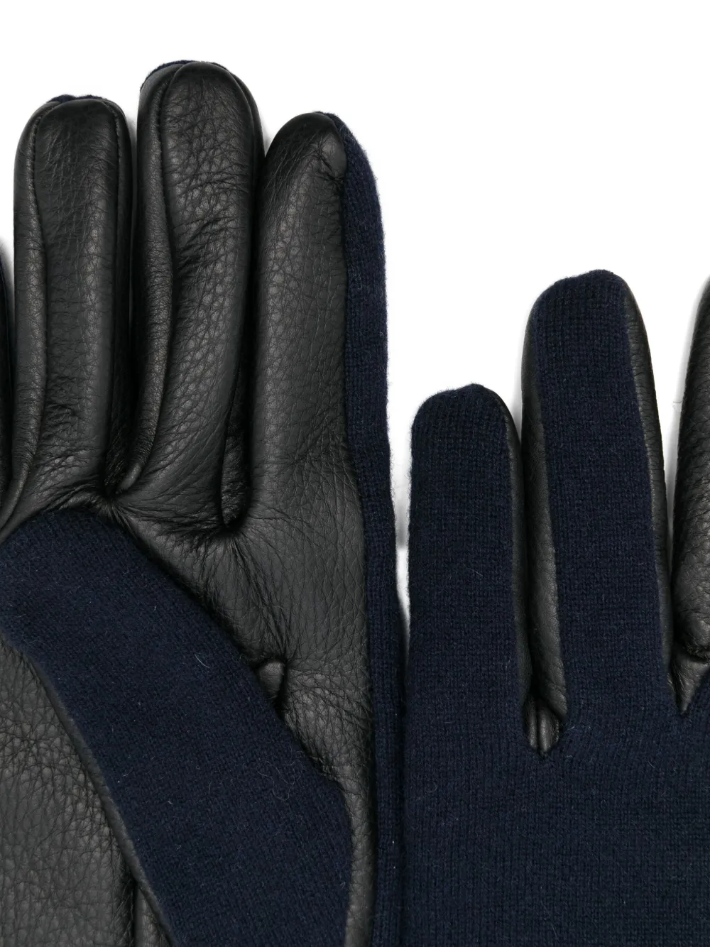 Jacob Cohen Leather Gloves In Black