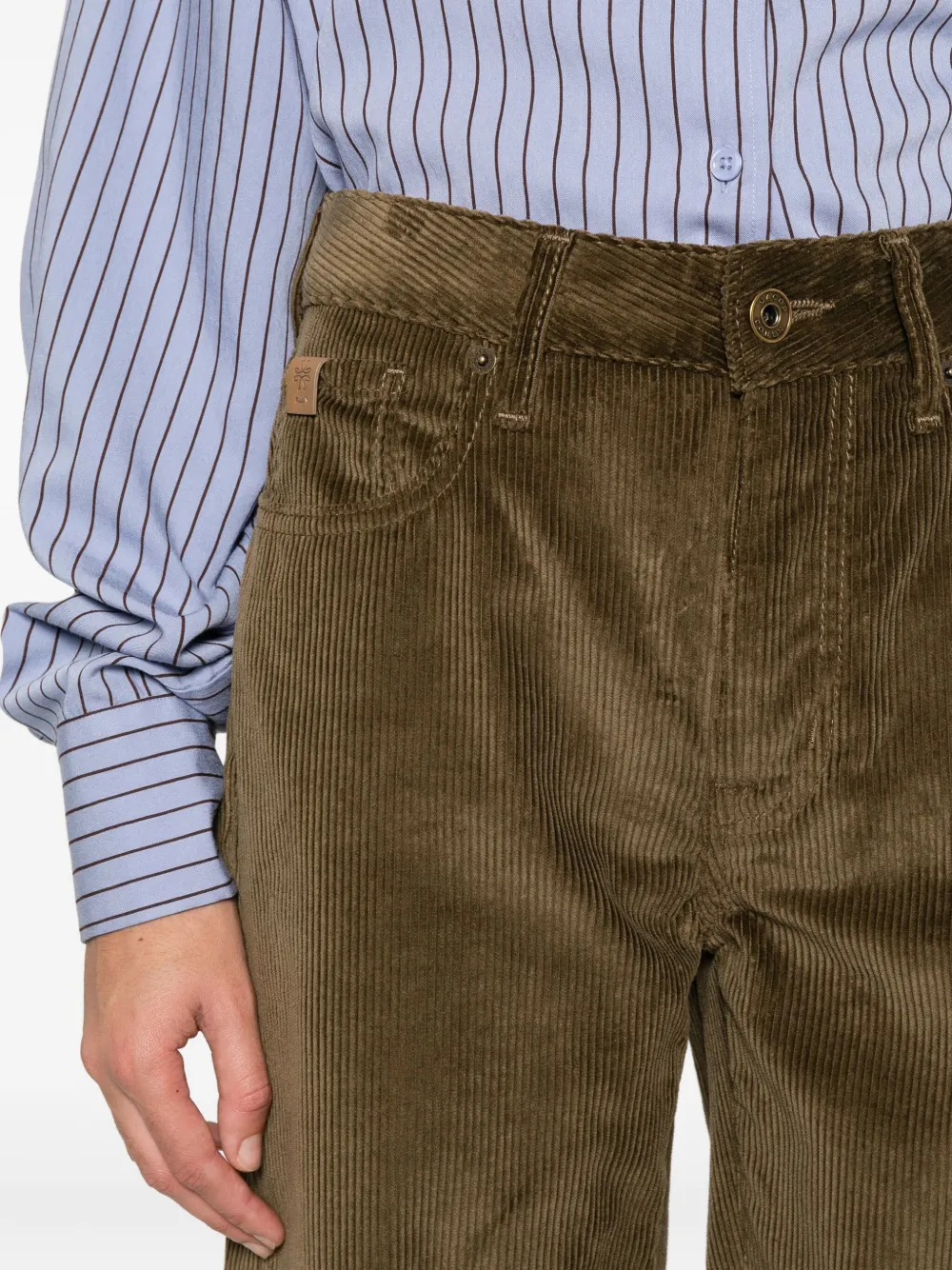 Jacob Cohen Five-pocket Corduroy Trousers In Green