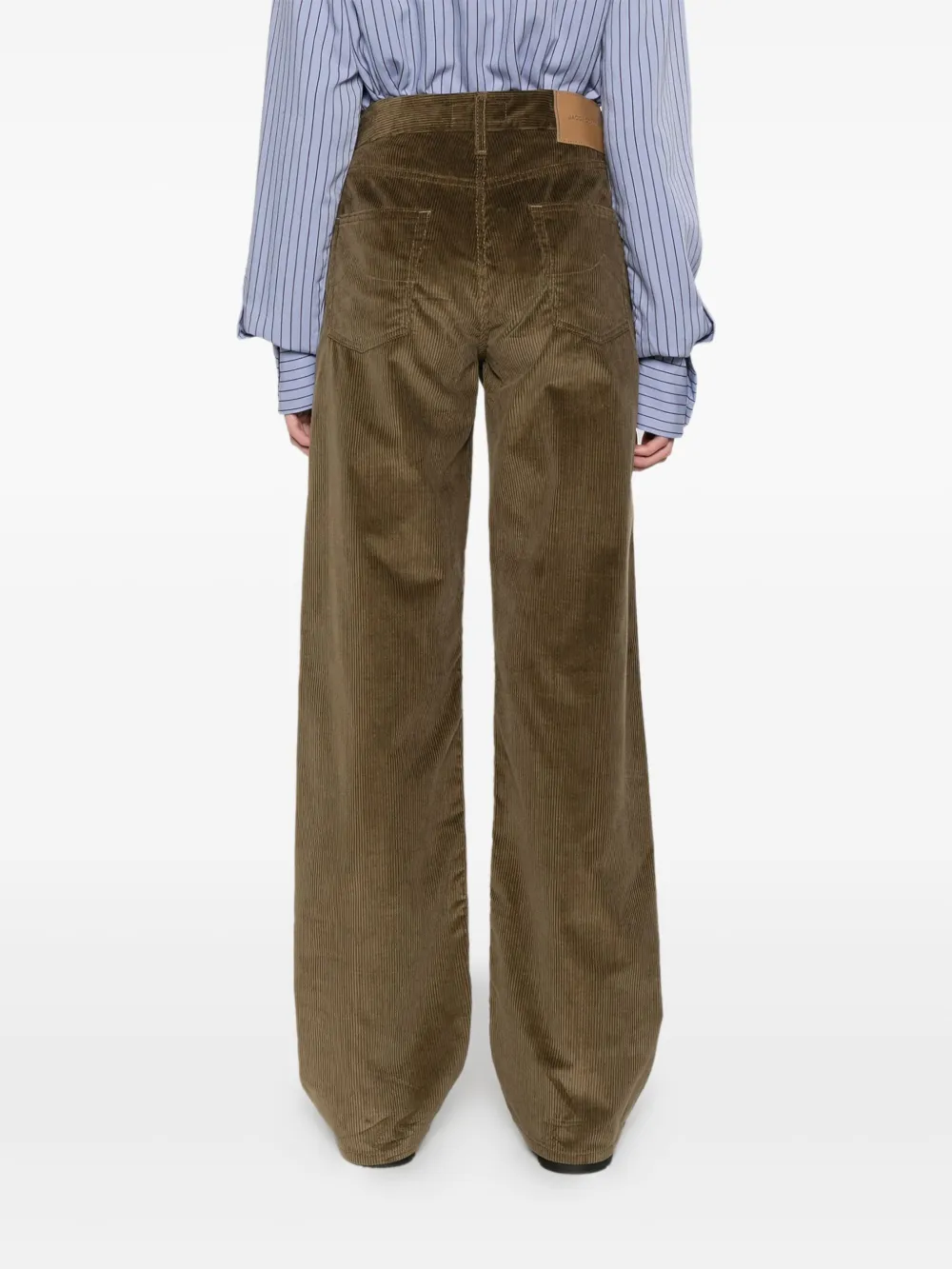 Jacob Cohën Ribfluwelen broek met vijf zakken Groen